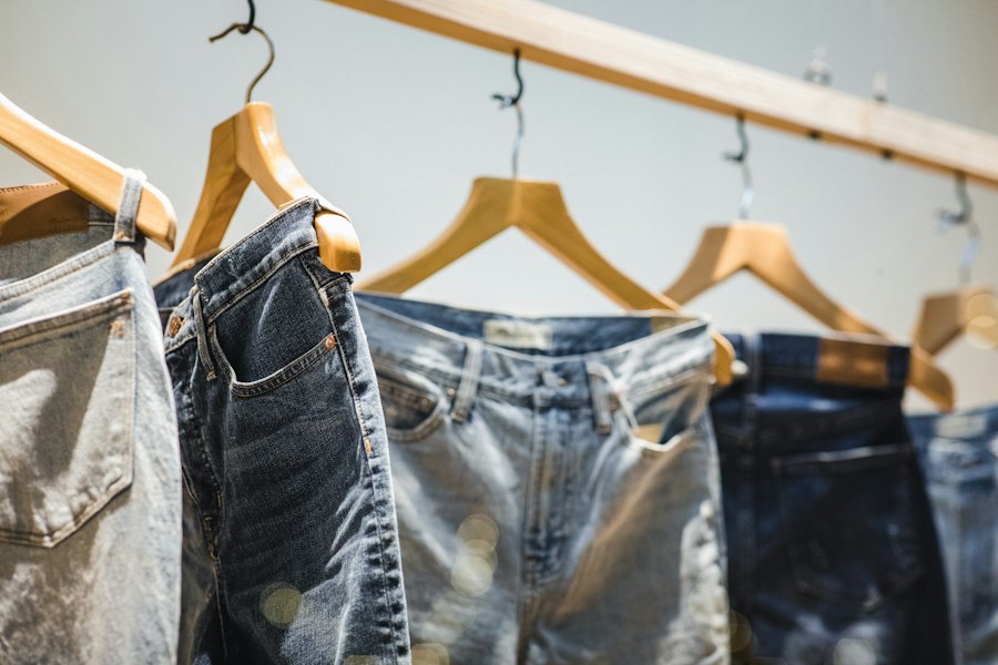 Jeans colgados